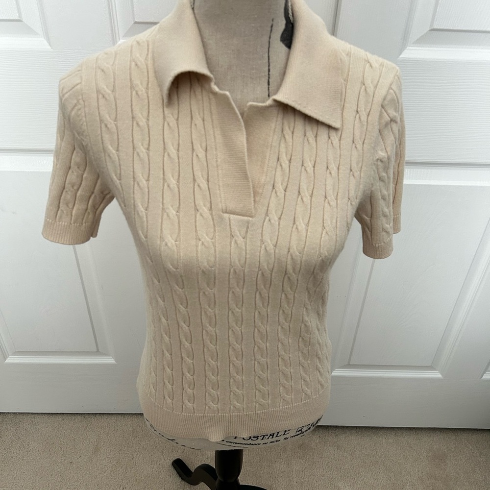 Women’s Apricot Cable Knit Sweater